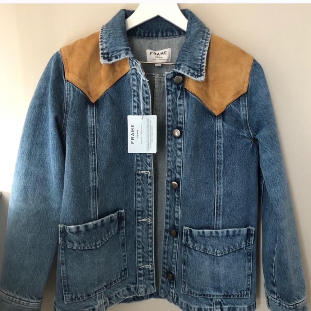 FRAME DENIM | hunter creek suede mix jacket - Picture 2 of 3